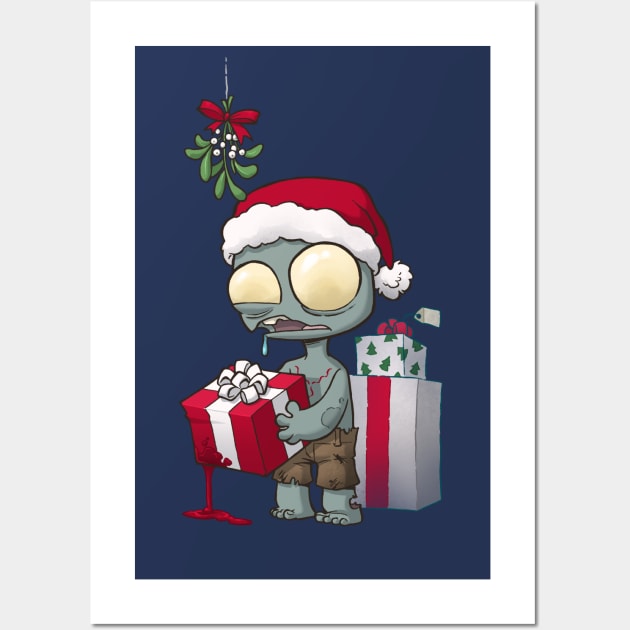 Christmas Zombie Wall Art by Dooomcat